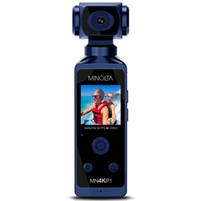 Minolta MN4KP1 4K Ultra HD Wi-Fi Enabled Pocket Camcorder, Blue