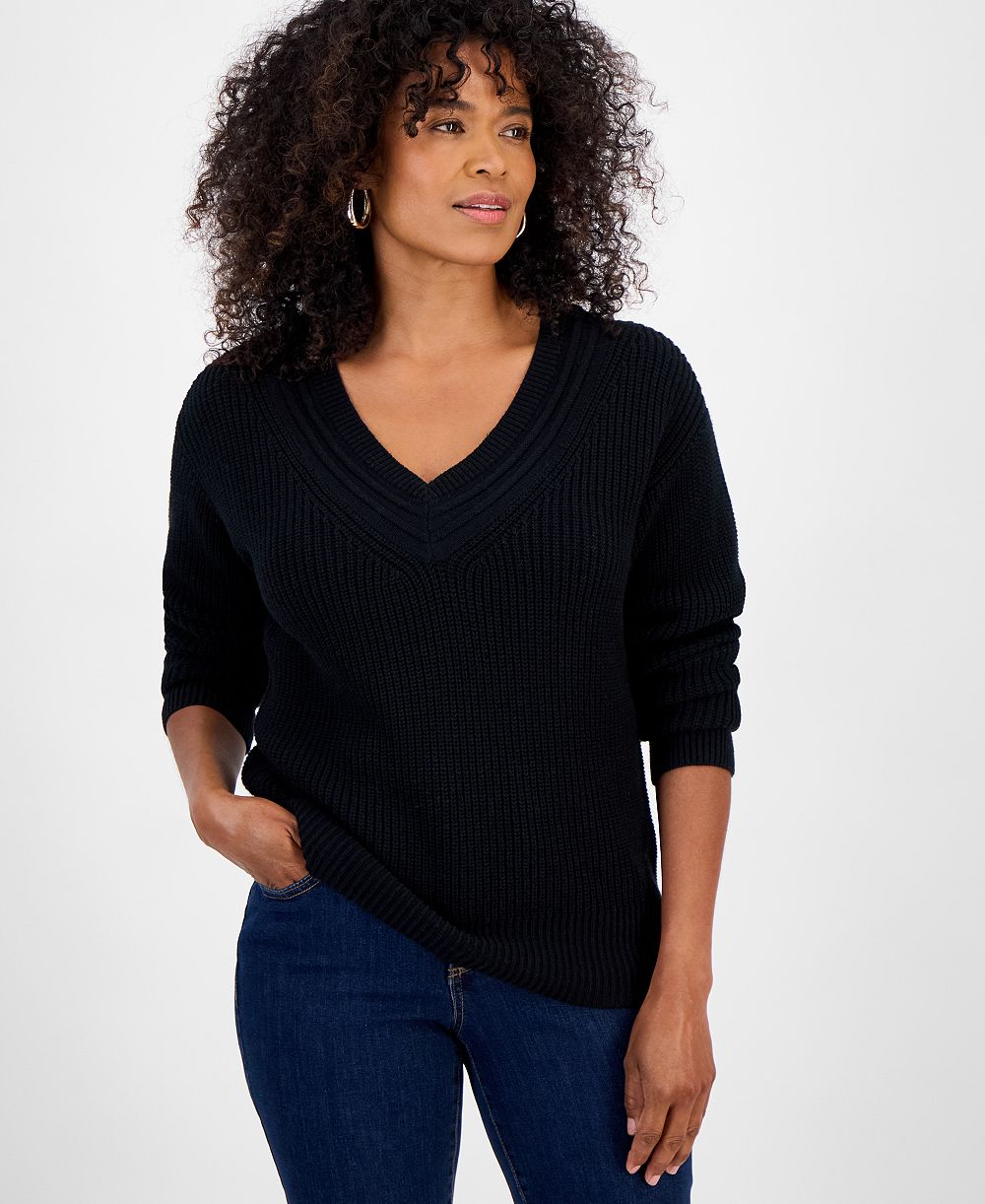 Женский джемпер Style & Co V-Neck Long-Sleeve