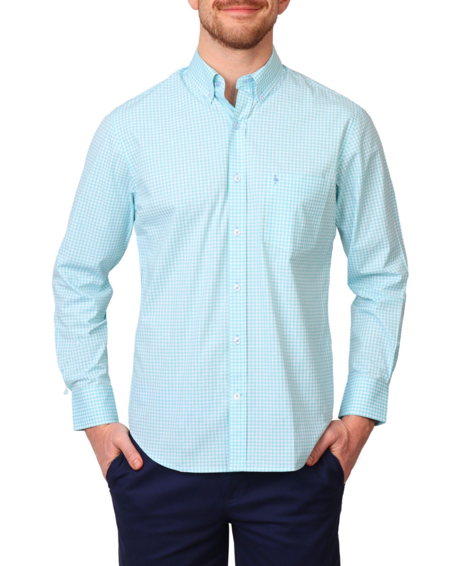 Tailorbyrd Мужская рубашка Signature Gingham с длинным рукавом