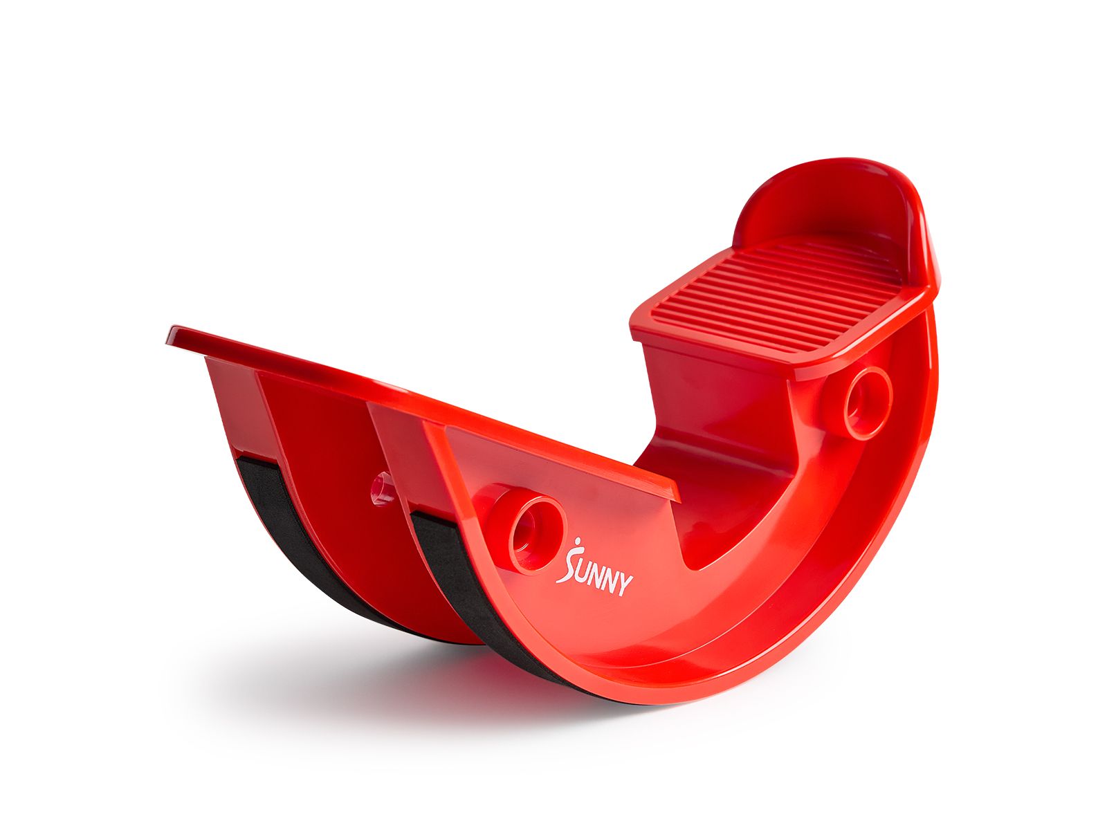 Sunny Health & Fitness Calf & Hamstring Stretcher and Foot Rocker, Red