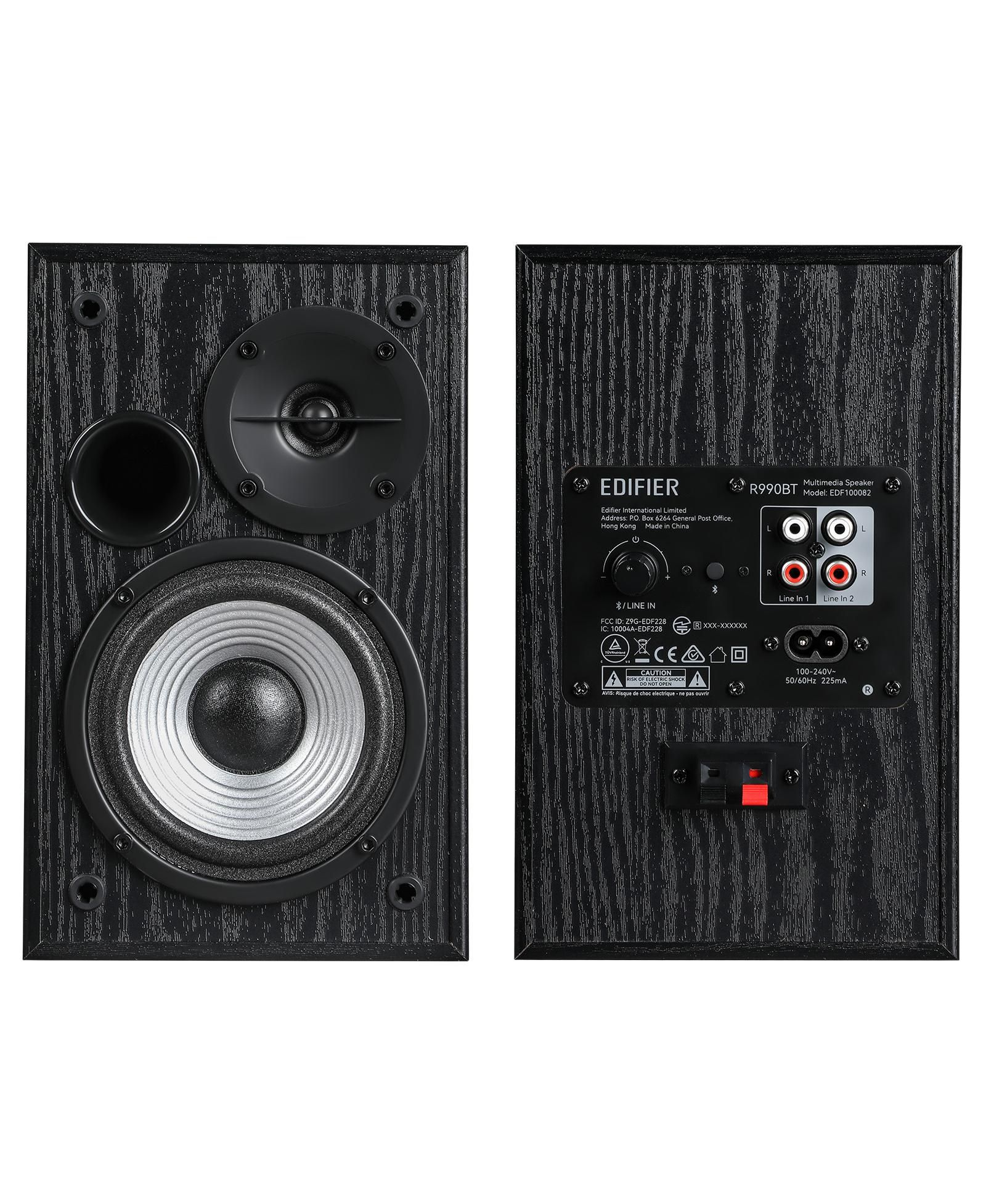 Bluetooth полочные колонки Edifier с корпусом из MDF, активные студийные мониторы - 24W RMS (пара)