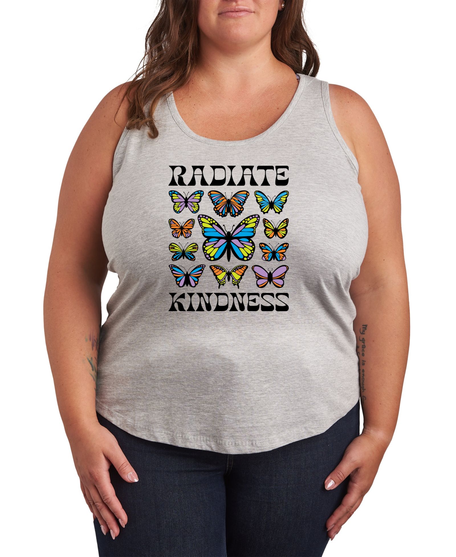 Женский топ Hybrid Apparel Plus Size Radiate Kindness Graphic Tank Top