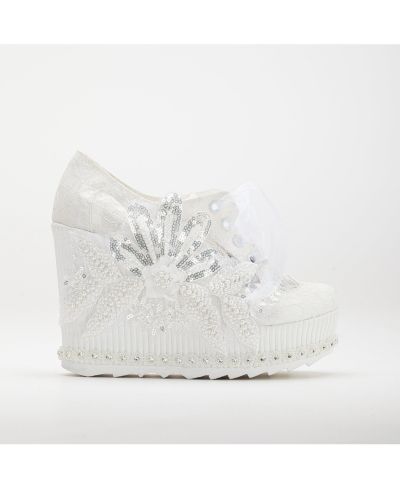 Свадебные кеды на платформе Sheri Lace Bridal