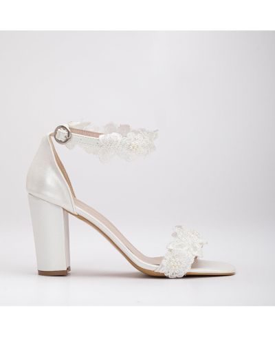 Forever & Always Shoes Dede Lace Bridal High Heel Sandals