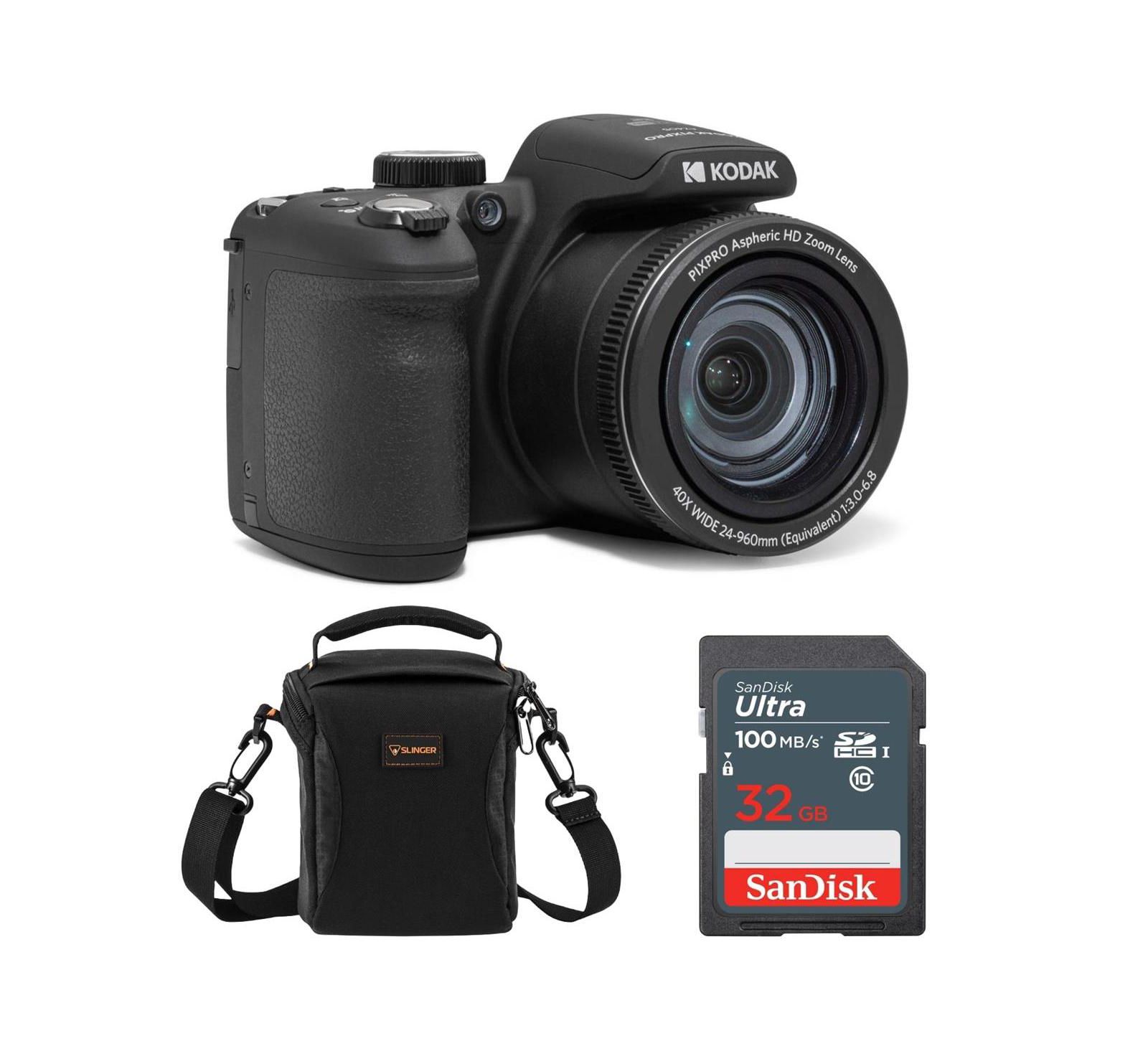 Kodak PIXPRO AZ405-BK 20MP Digital Camera 40X Optical Zoom 24mm Wide Angle Lens Optical Image Stabilization 1080P Full HD Video 3" LCD Vlogging