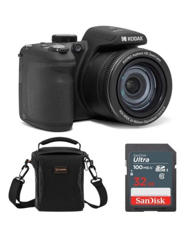 Kodak PIXPRO AZ405-BK 20MP Digital Camera 40X Optical Zoom 24mm Wide Angle Lens Optical Image Stabilization 1080P Full HD Video 3" LCD Vlogging
