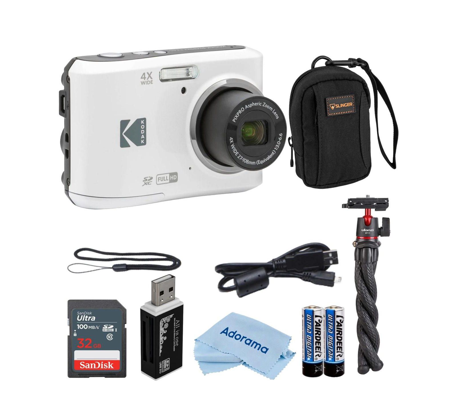 Kodak PIXPRO FZ45 Friendly Zoom 16MP Full HD Digital Camera, White
