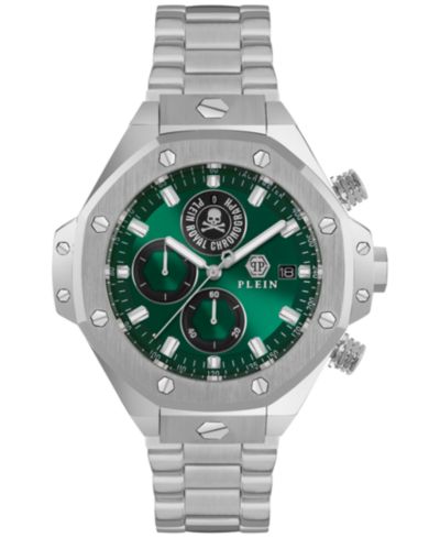 Philipp Plein Men's Chronograph Royal Stainless Steel Bracelet Watch 46mm