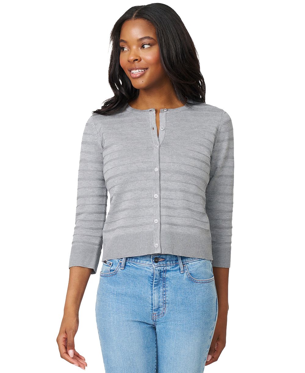 Кардиган Melissa Paige Women's Ottoman-Rib 3/4-Sleeve Crewneck
