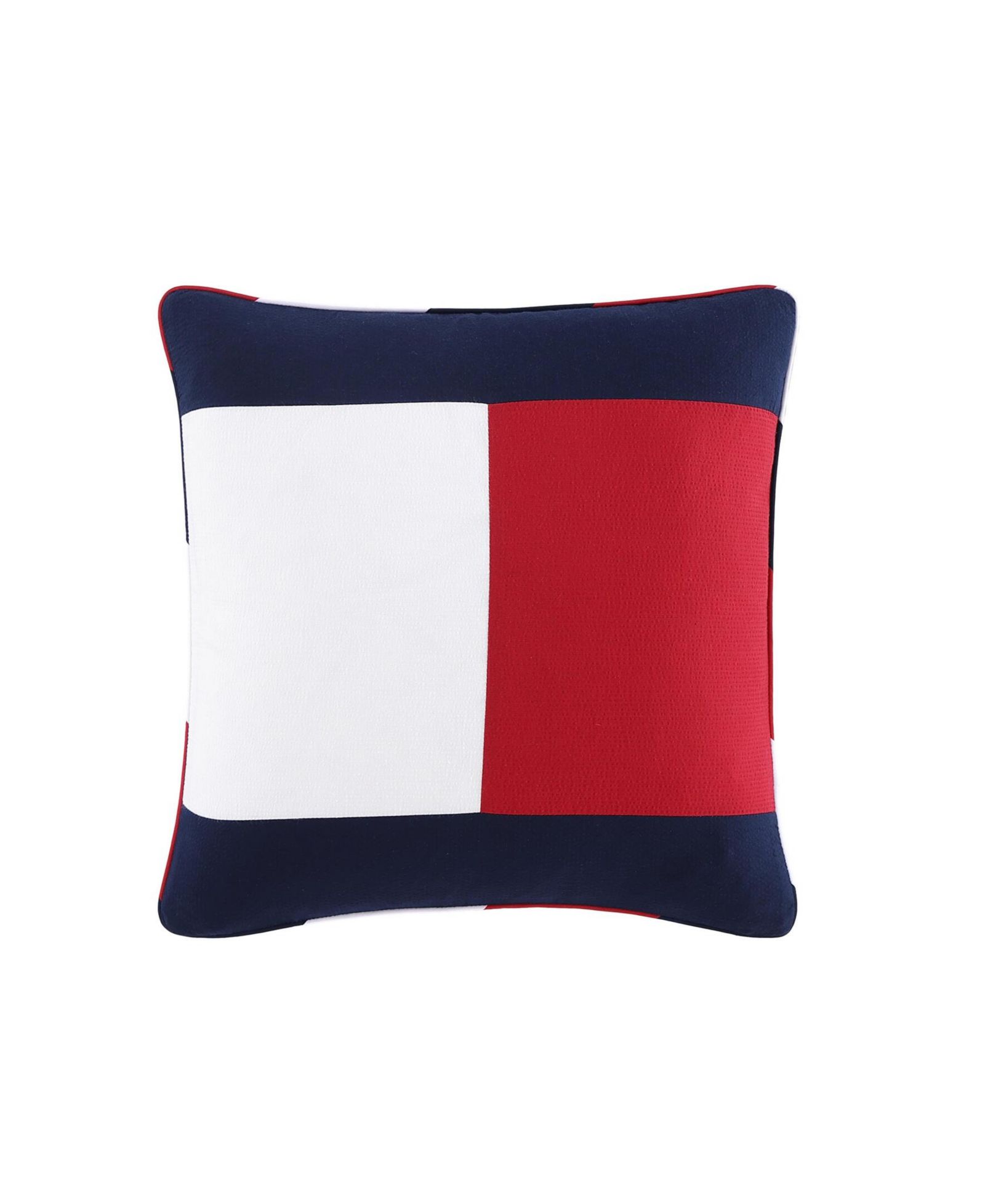 Tommy Hilfiger Flag Seersucker Square Pillow, 20" X 20"