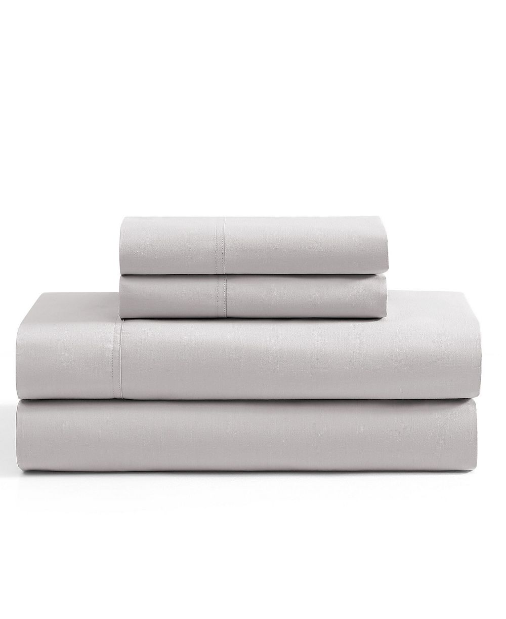 Tommy Hilfiger Solid 200-Thread Count Cotton Percale 4-Pc. Sheet Set, King