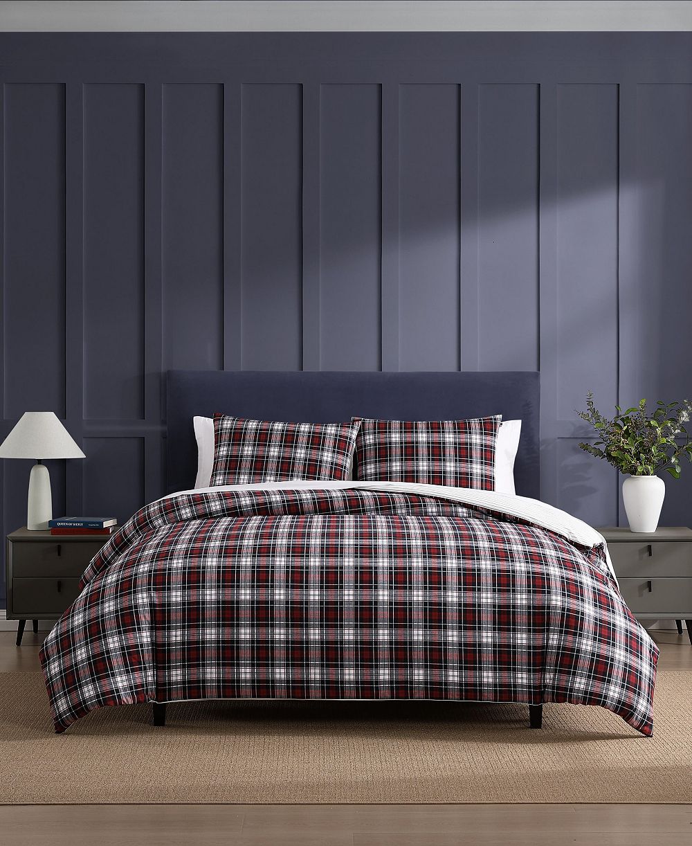 Комплект пододеяльников Tommy Hilfiger Essential Tartan Cotton, 3 предмета, King