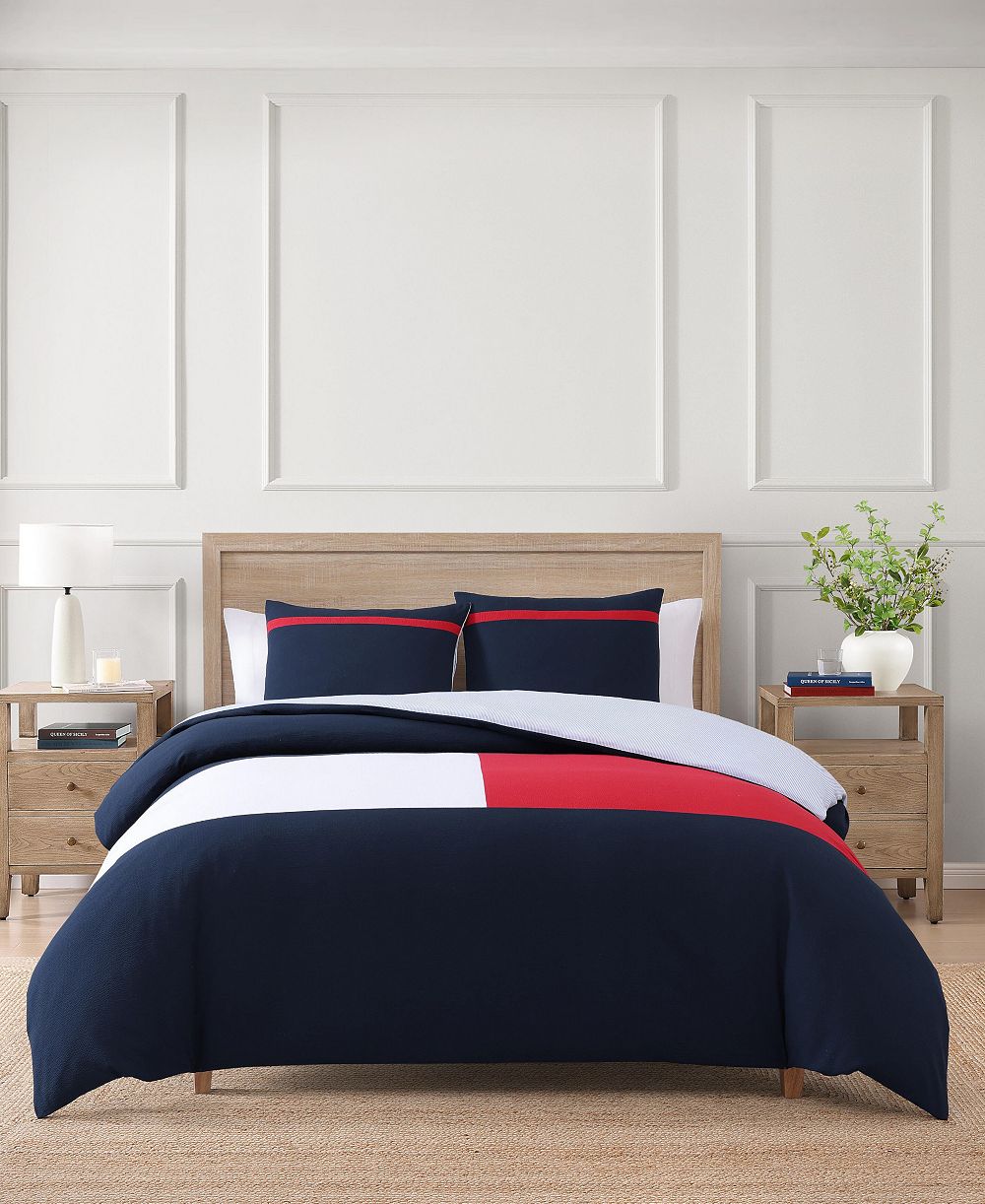 Комплект пододеяльников Tommy Hilfiger Iconic Anniversary Seersucker 3-Pc., Full/Queen