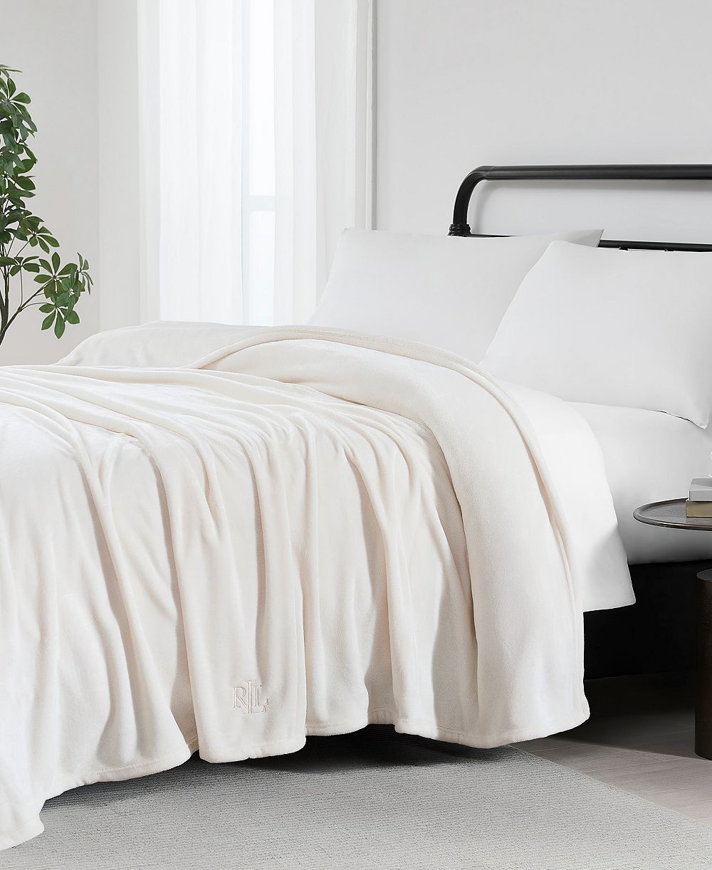 Lauren Ralph Lauren Micromink Plush Blanket, Twin