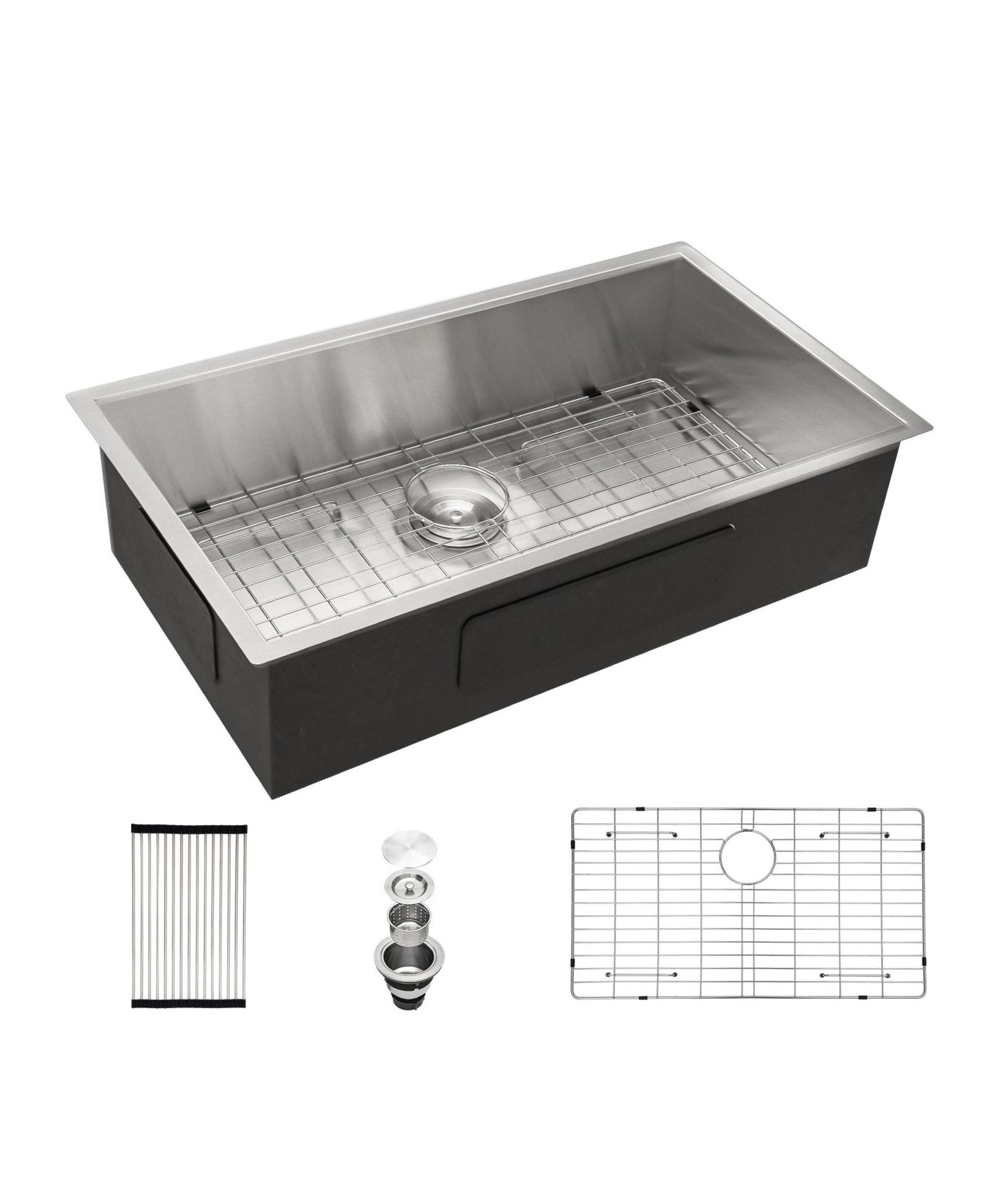 Flynama Undermount Sink - Stainless Steel Kitchen Sink 18 Gauge Deep Single Bowl Kitchen Sink Basin