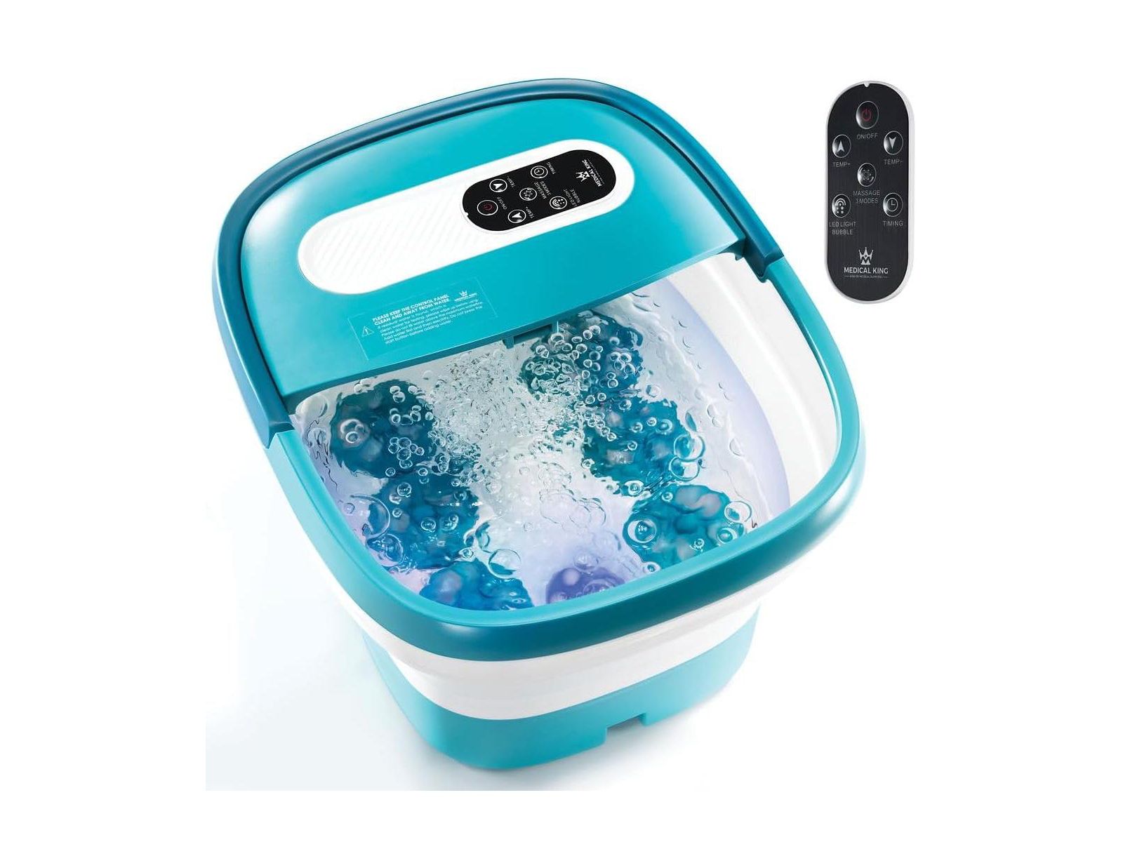 Foot Spa With Heat And Massage Electric Rotary Massage Includes A Remote Control A Pumice Stone Collapsible Foot Spa With Heat And Massage Bubbles and Vibration 24 Motorized Shiatsu Massage Balls