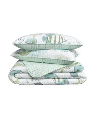 Linery & Co Coastal Microfiber Quilt Set With Shams