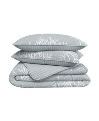 Linery and Co. Coastal Microfiber Quilt Set With Shams