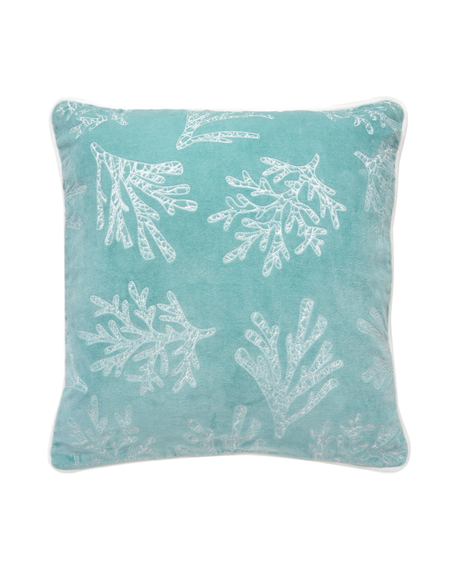 Декоративная бархатная подушка C&F Home Coral Seaglass