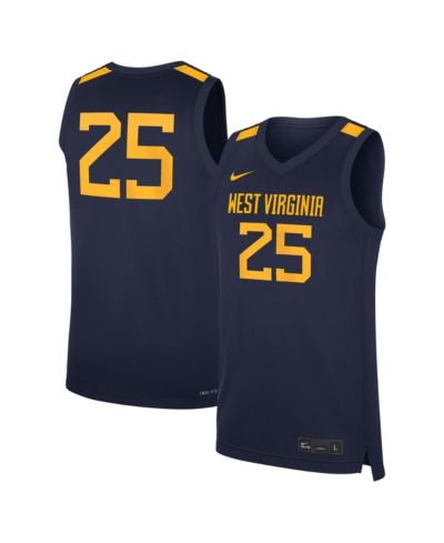 Мужская реплика баскетбольной джерси Nike West Virginia Mountaineers Navy 25