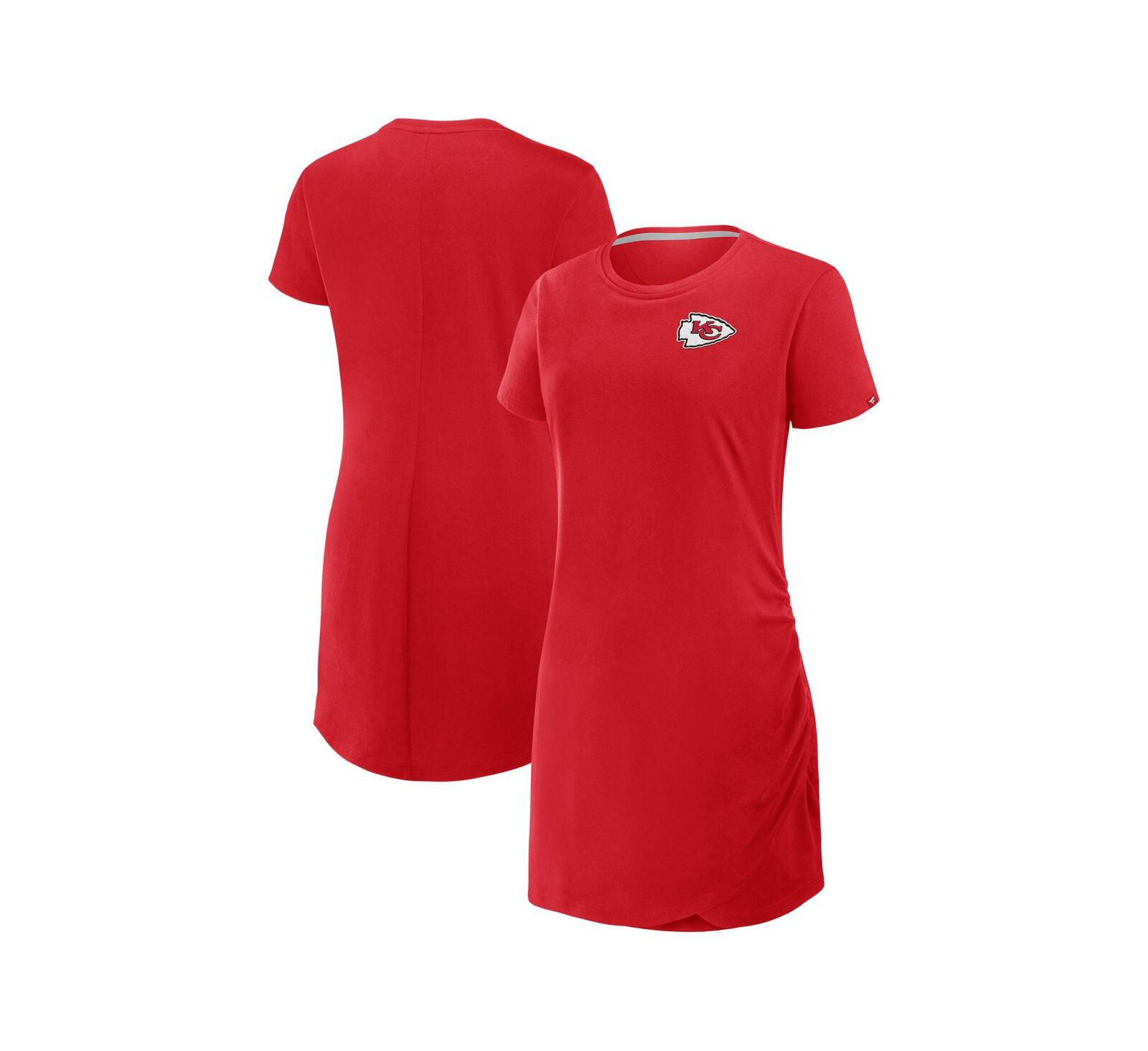 Женское платье Fanatics Women's Red Kansas City Chiefs Level Up Relaxed Fit Drape Dress