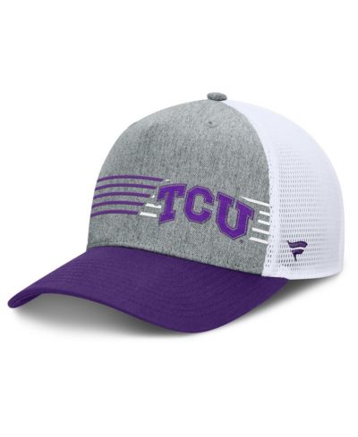 Мужская кепка-тракер Fanatics TCU Horned Frogs, серая с фиолетовым