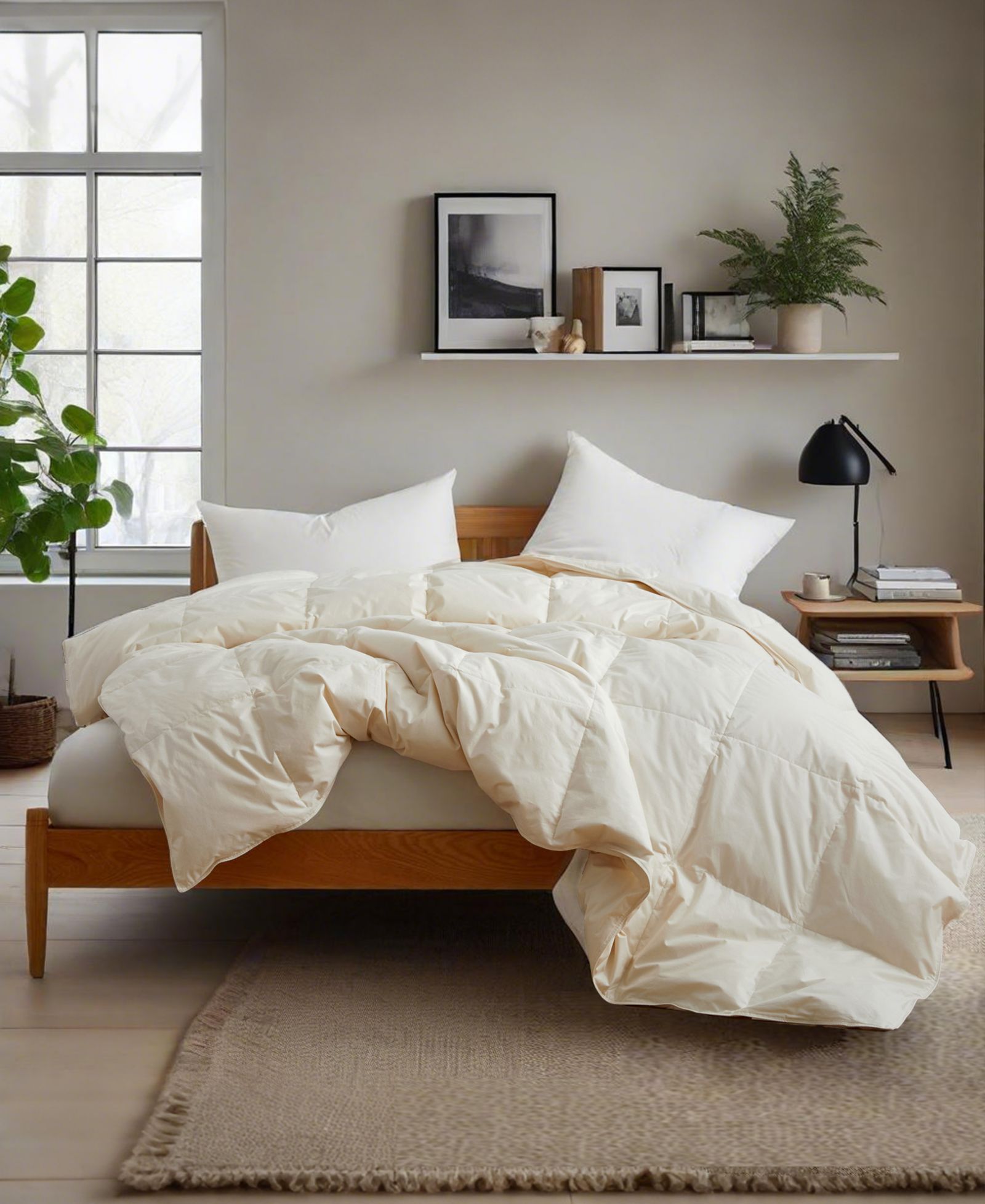 Одеяло UNIKOME Lightweight Cotton Goose Down Fiber Comforter, Twin