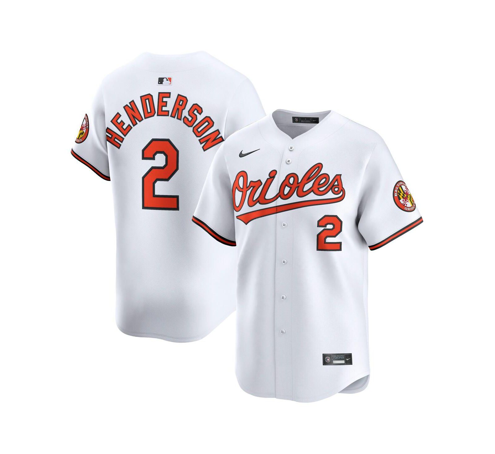 Nike Мужская джерси Gunnar Henderson White Baltimore Orioles Home Limited Player
