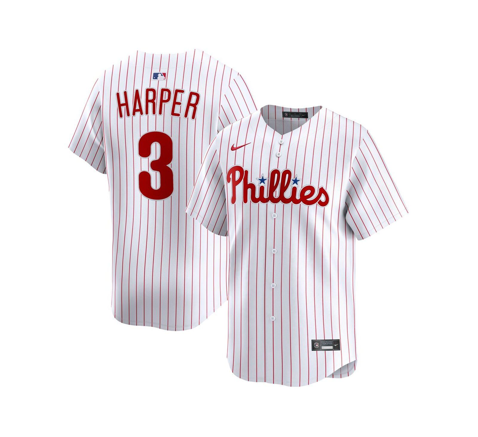 Nike Men's Bryce Harper White Philadelphia Phillies Home Limited Player Jersey