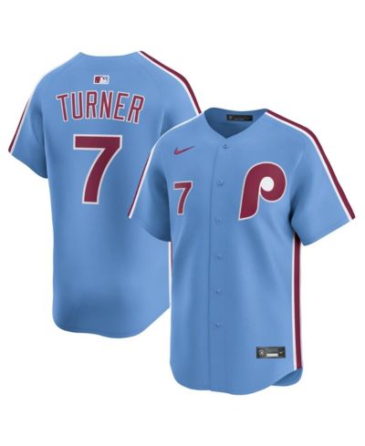 Джерси Nike Men's Trea Turner Light Blue Philadelphia Phillies Alternate Limited Player