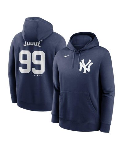 Мужское худи Nike Aaron Judge Navy New York Yankees Player Name & Number Club Pullover