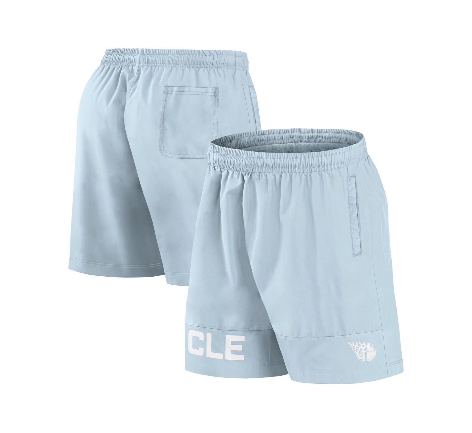 Fanatics Men's Light Blue Cleveland Guardians Elements Swim Shorts
