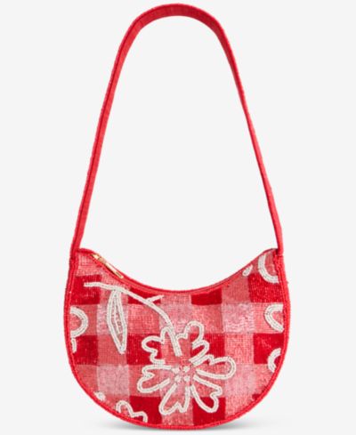 On 34th Beaded Half Moon Shoulder Bag, Macy's Exclusive