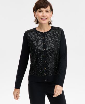 JM Collection Women's Sequin Party Cardigan, Macy's Exclusive