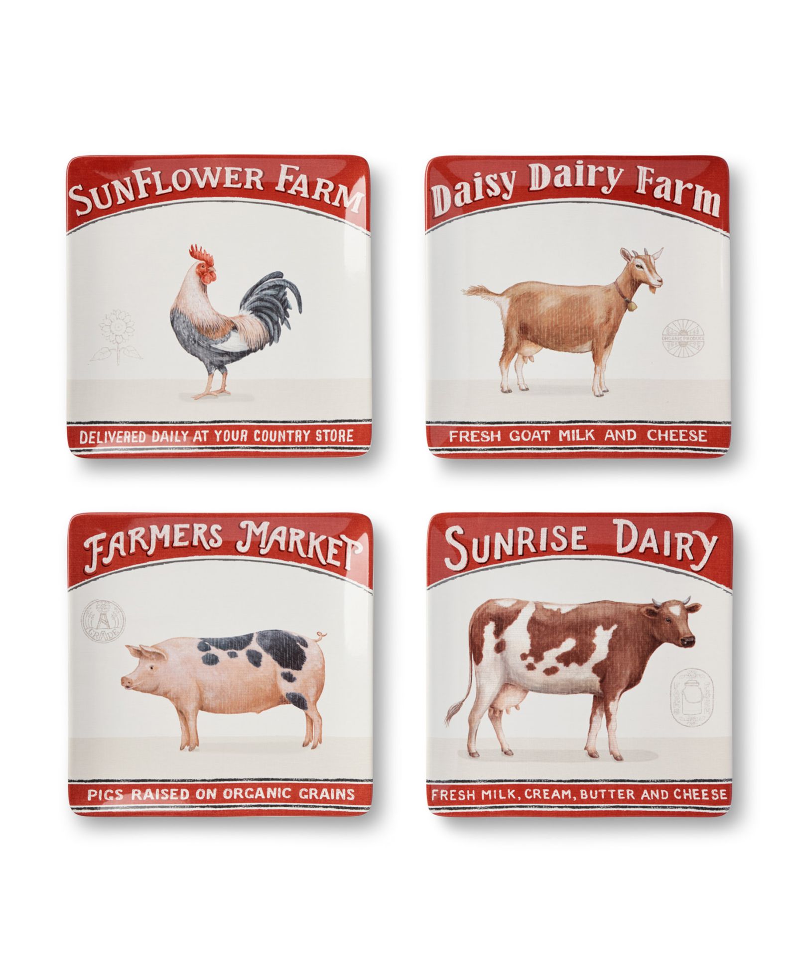 Набор обеденных тарелок Certified International Vintage Farm, 4 шт