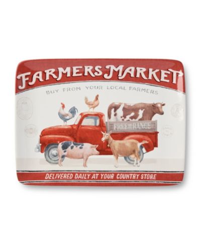 Прямоугольное блюдо Certified International Vintage Farm