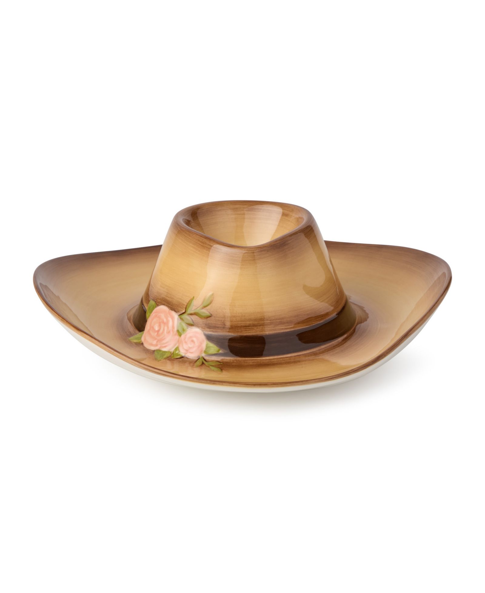 Сервировочная чаша Certified International Rosewood 3-D Cowgirl Hat Chip & Dip