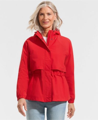 Lands' End Женская водонепроницаемая куртка Squall Packable