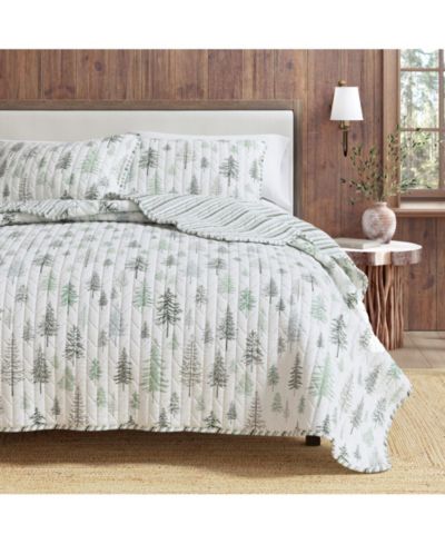 Linery and Co. Rustic Lodge Trees Quilt Set With Shams