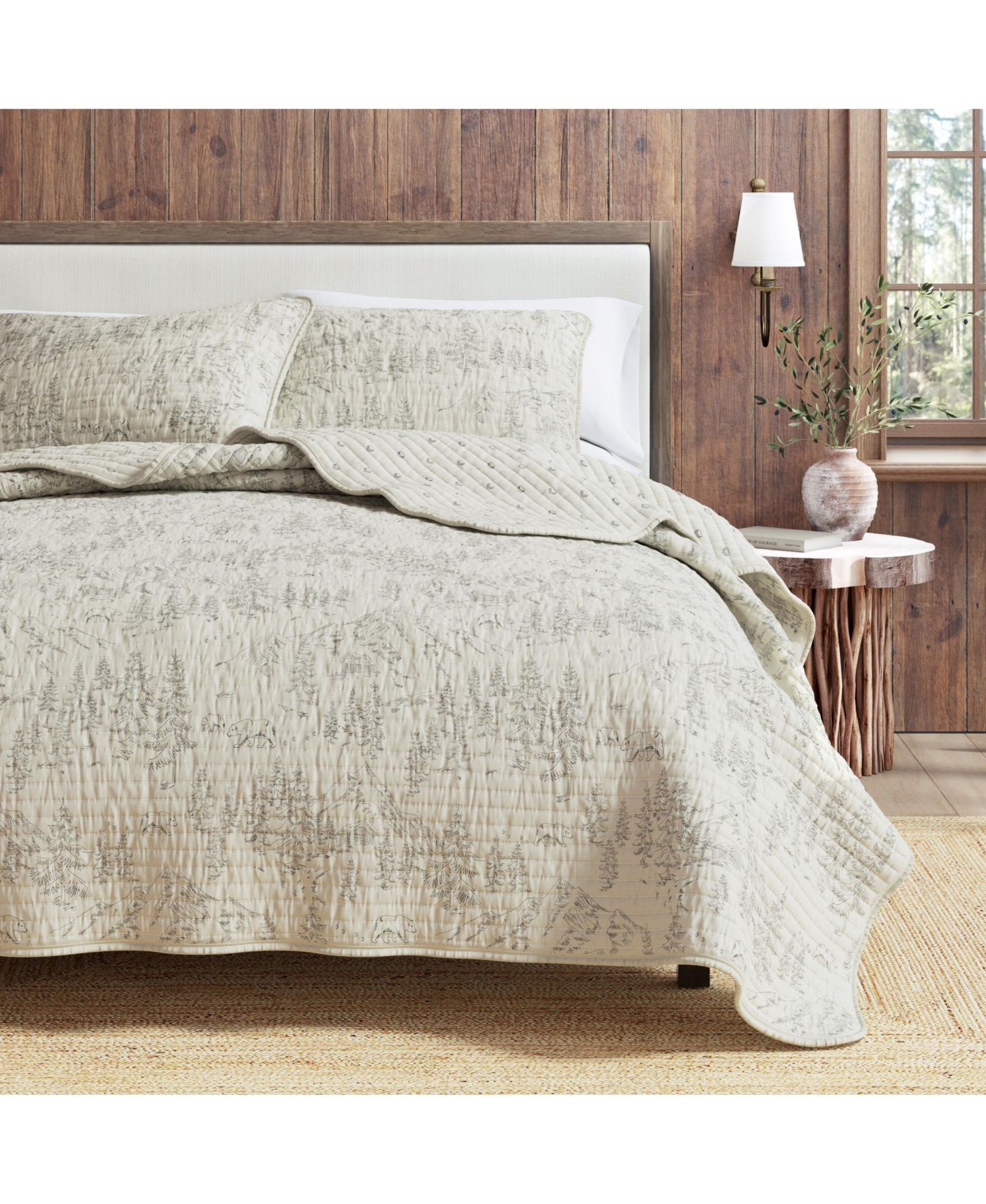 Linery and Co. Lodge Printed Quilt Set с наволочками