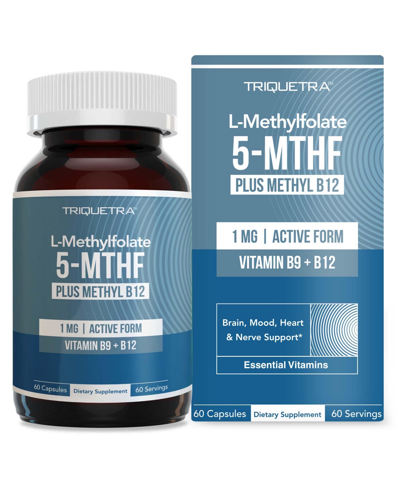 L-Methylfolate (1 mg) Plus Methyl B12 Capsules Supplement