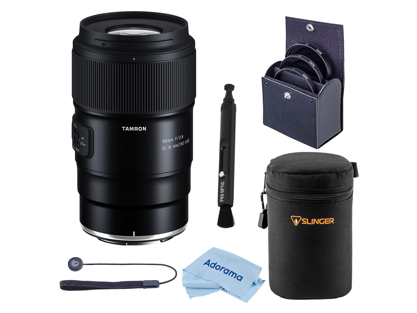 Tamron 90mm f/2.8 Di III VXD Macro Lens for Sony E, Bundle