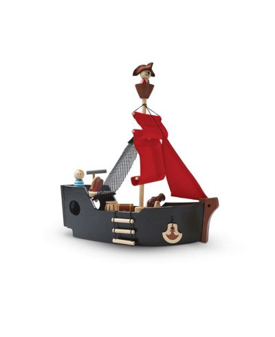 Plantoys PlanWorld Pirate Ship 8-Piece Playset, Ages 3+