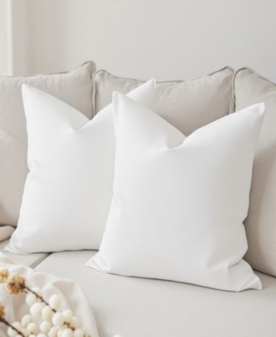 IHI HOME Square Pillow Insert - 22"x22" | Pack of 2 | Feather and Down Filling | Machine Washable | Made in USA