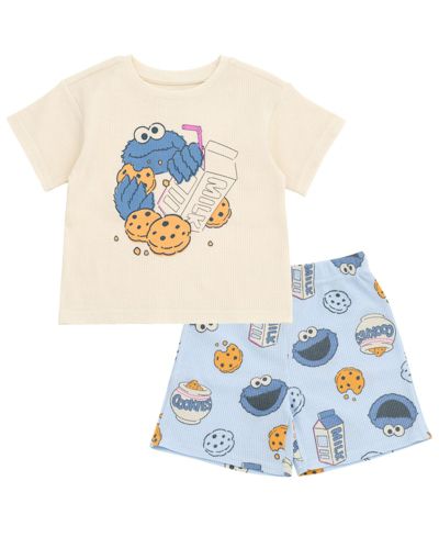 Sesame Street Комплект из футболки и шорт Cookie Monster для малышей