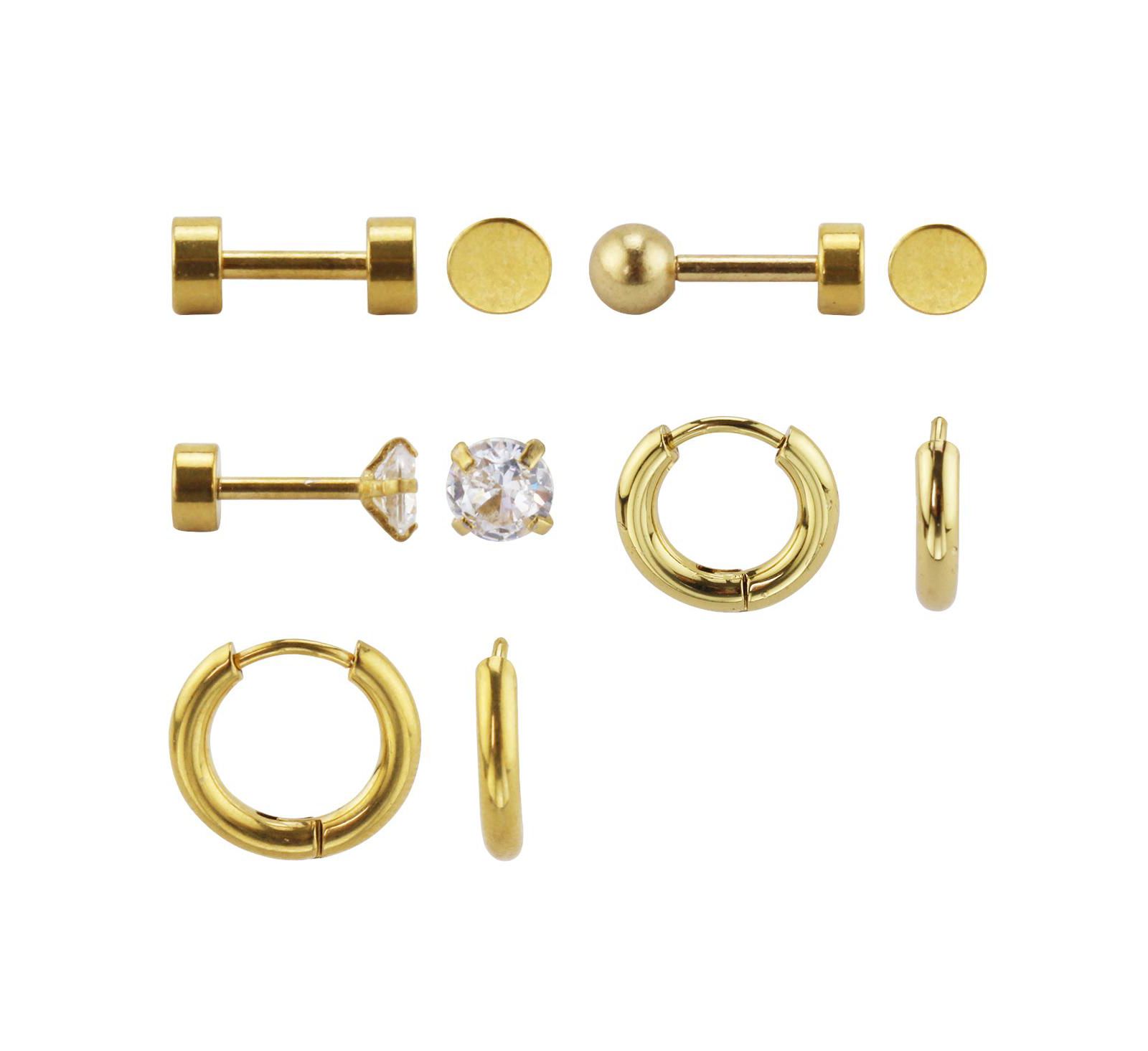 Stainless Steel Earrings: Hoops and Studs