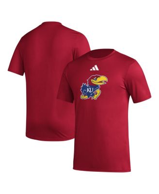 Adidas Men's Red Kansas Jayhawks Primary Locker Logo Pre-Game AEROREADY T-Shirt