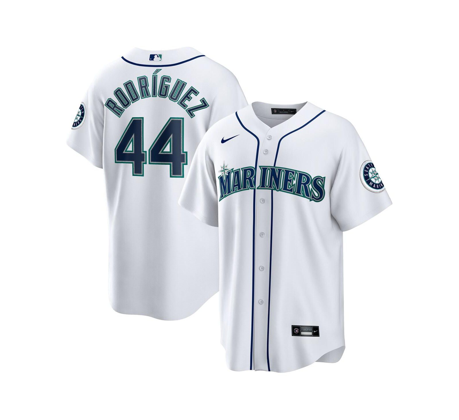 Nike Мужская реплика джерси Seattle Mariners Julio Rodríguez, белая