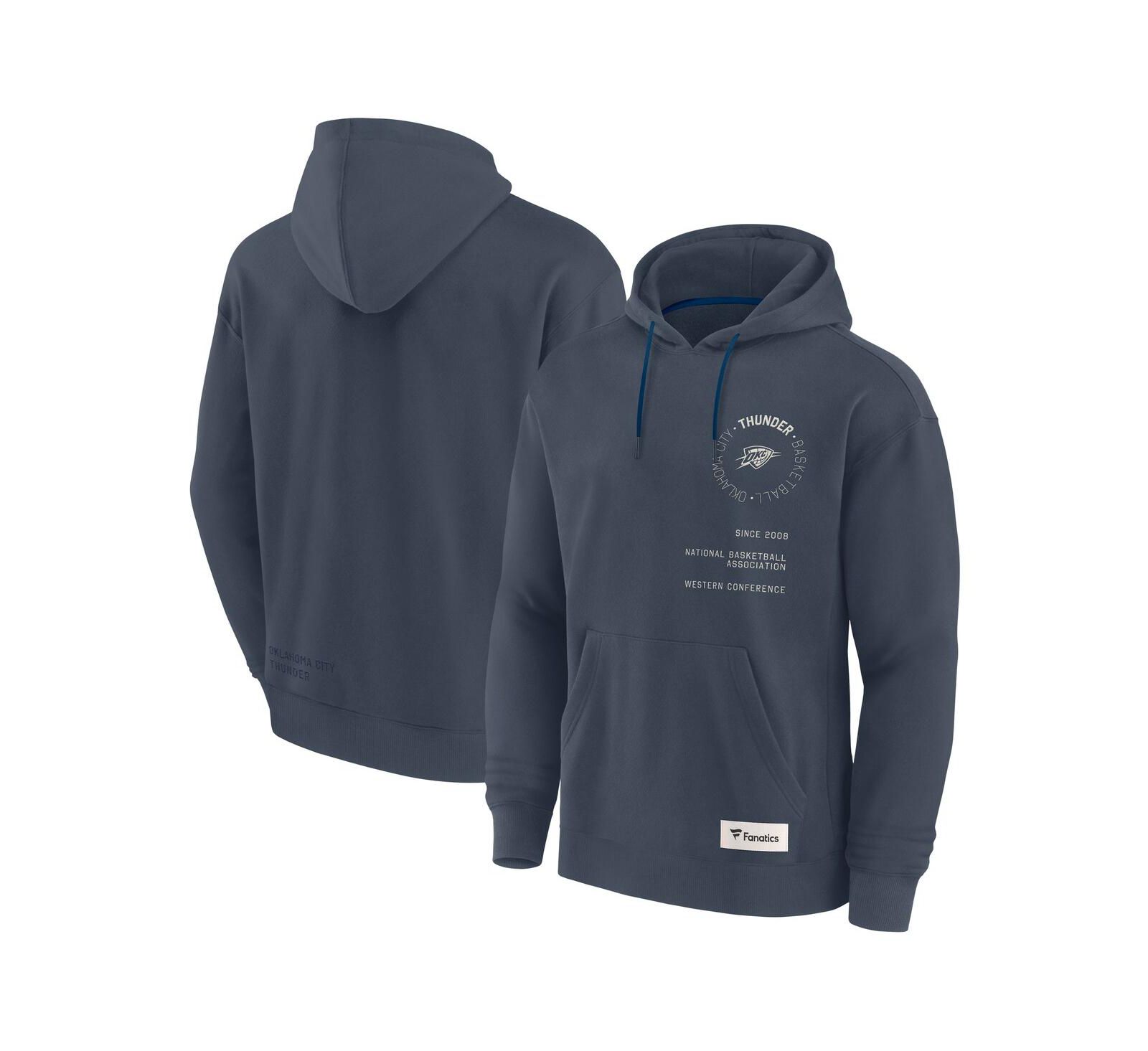 Fanatics Men's Blue Oklahoma City Thunder Future Ground Info Elements Premium Pullover Hoodie