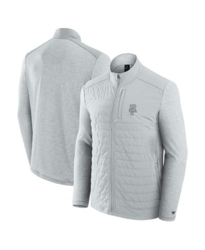 Fanatics Men's Gray Wisconsin Badgers Tonal Primary Logo Full-Zip Jacket